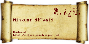 Minkusz Évald névjegykártya